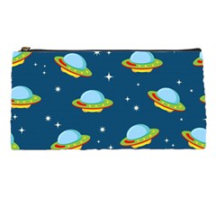 Seamless Pattern Ufo With Star Space Galaxy Background Pencil Case by Vaneshart