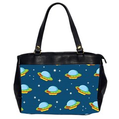 Seamless Pattern Ufo With Star Space Galaxy Background Oversize Office Handbag (2 Sides) by Vaneshart