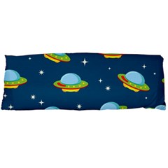 Seamless Pattern Ufo With Star Space Galaxy Background Body Pillow Case Dakimakura (two Sides) by Vaneshart