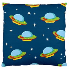 Seamless Pattern Ufo With Star Space Galaxy Background Standard Flano Cushion Case (one Side) by Vaneshart