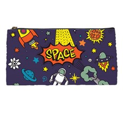 Vector Flat Space Design Background With Text Pencil Case by Vaneshart