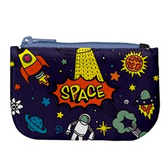 Vector Flat Space Design Background With Text Large Coin Purse by Vaneshart