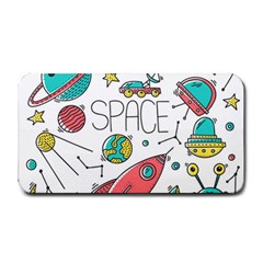 Space Cosmos Seamless Pattern Seamless Pattern Doodle Style Medium Bar Mats by Vaneshart