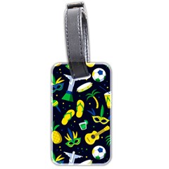 Seamless Brazilian Carnival Pattern With Musical Instruments Luggage Tag (two Sides) by Vaneshart