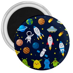 Big Set Cute Astronauts Space Planets Stars Aliens Rockets Ufo Constellations Satellite Moon Rover V 3  Magnets by Vaneshart