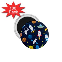 Big Set Cute Astronauts Space Planets Stars Aliens Rockets Ufo Constellations Satellite Moon Rover V 1 75  Magnets (100 Pack)  by Vaneshart