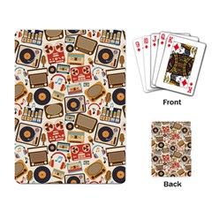 Music Retro Seamless Pattern Playing Cards Single Design (rectangle) by Vaneshart
