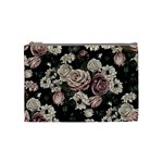 Elegant Seamless Pattern Blush Toned Rustic Flowers Cosmetic Bag (Medium)