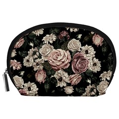 Elegant Seamless Pattern Blush Toned Rustic Flowers Accessory Pouch (large) by Vaneshart