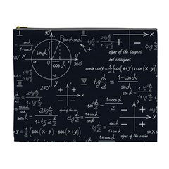 Mathematical Seamless Pattern With Geometric Shapes Formulas Cosmetic Bag (xl) by Vaneshart