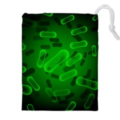 Green Rod Shaped Bacteria Drawstring Pouch (5xl) by Vaneshart