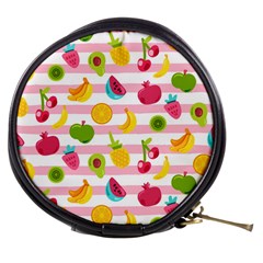 Tropical Fruits Berries Seamless Pattern Mini Makeup Bag by Vaneshart