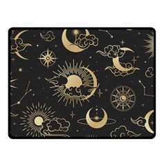 Asian Seamless Pattern With Clouds Moon Sun Stars Vector Collection Oriental Chinese Japanese Korean Fleece Blanket (small) by Vaneshart