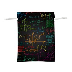 Mathematical Colorful Formulas Drawn By Hand Black Chalkboard Lightweight Drawstring Pouch (m) by Vaneshart