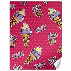 Seamless Pattern Patches With Ice Cream Canvas 36  X 48  by Vaneshart