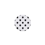 Black And White Tropical Print Pattern 1  Mini Buttons