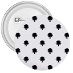 Black And White Tropical Print Pattern 3  Buttons