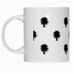Black And White Tropical Print Pattern White Mugs