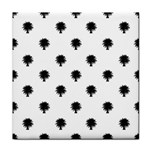 Black And White Tropical Print Pattern Face Towel