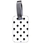 Black And White Tropical Print Pattern Luggage Tag (two sides)