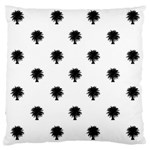 Black And White Tropical Print Pattern Large Cushion Case (One Side)