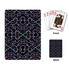 Lines And Dots Motif Geometric Seamless Pattern Playing Cards Single Design (rectangle) by dflcprintsclothing