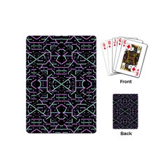 Lines And Dots Motif Geometric Seamless Pattern Playing Cards Single Design (mini) by dflcprintsclothing