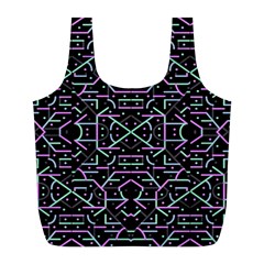 Lines And Dots Motif Geometric Seamless Pattern Full Print Recycle Bag (l) by dflcprintsclothing