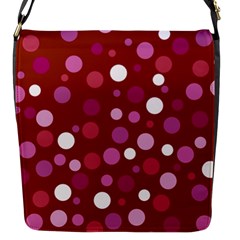 Lesbian Pride Flag Scattered Polka Dots Flap Closure Messenger Bag (s) by VernenInk