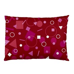 Lesbian Pride Flag Retro Shapes Pattern Pillow Case by VernenInk