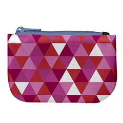 Lesbian Pride Alternating Triangles Large Coin Purse by VernenInk