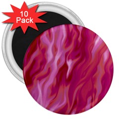 Lesbian Pride Abstract Smokey Shapes 3  Magnets (10 Pack)  by VernenInk