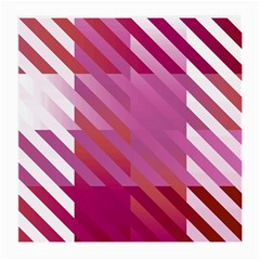 Lesbian Pride Diagonal Stripes Colored Checkerboard Pattern Medium Glasses Cloth (2 Sides) by VernenInk