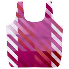 Lesbian Pride Diagonal Stripes Colored Checkerboard Pattern Full Print Recycle Bag (xl) by VernenInk