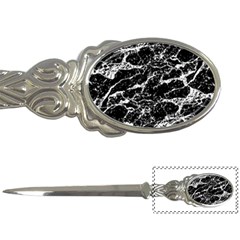 Black And White Abstract Textured Print Letter Opener by dflcprintsclothing
