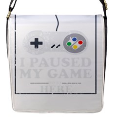 Ipaused2 Flap Closure Messenger Bag (s) by ChezDeesTees