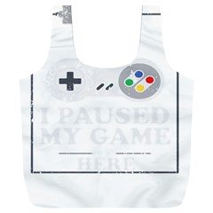 Ipaused2 Full Print Recycle Bag (xxl) by ChezDeesTees