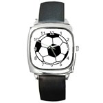 Soccer Lovers Gift Square Metal Watch Front
