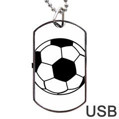 Soccer Lovers Gift Dog Tag Usb Flash (two Sides) by ChezDeesTees