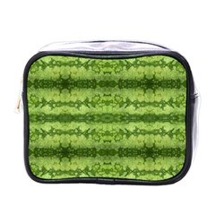Watermelon Pattern, Fruit Skin In Green Colors Mini Toiletries Bag (one Side)