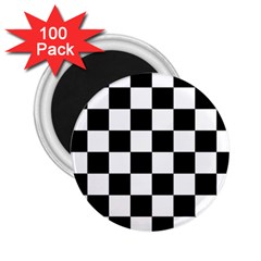 Chess Board Background Design 2 25  Magnets (100 Pack)  by Vaneshart