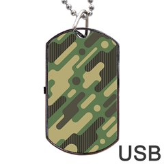 Camouflage-pattern-background Dog Tag Usb Flash (two Sides)