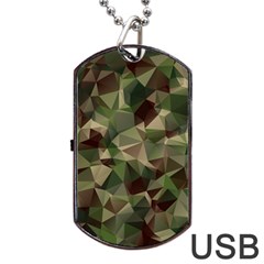 Abstract Vector Military Camouflage Background Dog Tag Usb Flash (two Sides)