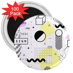 Graphic Design Geometric Background 3  Magnets (100 Pack) by Vaneshart