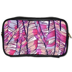 Beautiful-boho-seamless-pattern-with-pink-feathers Toiletries Bag (two Sides)