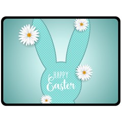 Easter Bunny Cutout Background 2402 Double Sided Fleece Blanket (large)  by catchydesignhill