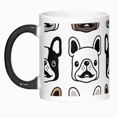 Dog French Bulldog Seamless Pattern Face Head Morph Mugs by BangZart