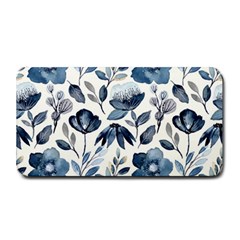 Indigo Watercolor Floral Seamless Pattern Medium Bar Mats by BangZart