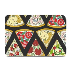 Vector Seamless Pattern With Italian Pizza Top View Plate Mats by BangZart