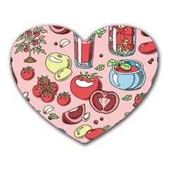 Tomato Seamless Pattern Juicy Tomatoes Food Sauce Ketchup Soup Paste With Fresh Red Vegetables Heart Mousepads by BangZart